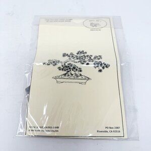 Auntie Amy's Embossing Arts BONSAI TREE Unmounted Rubber Cling Stamp